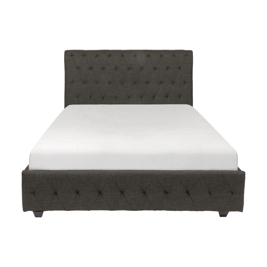 Homelegance Queen Bed Baldwyn Dark Gray Upholstery Elegant Design 5789N-1