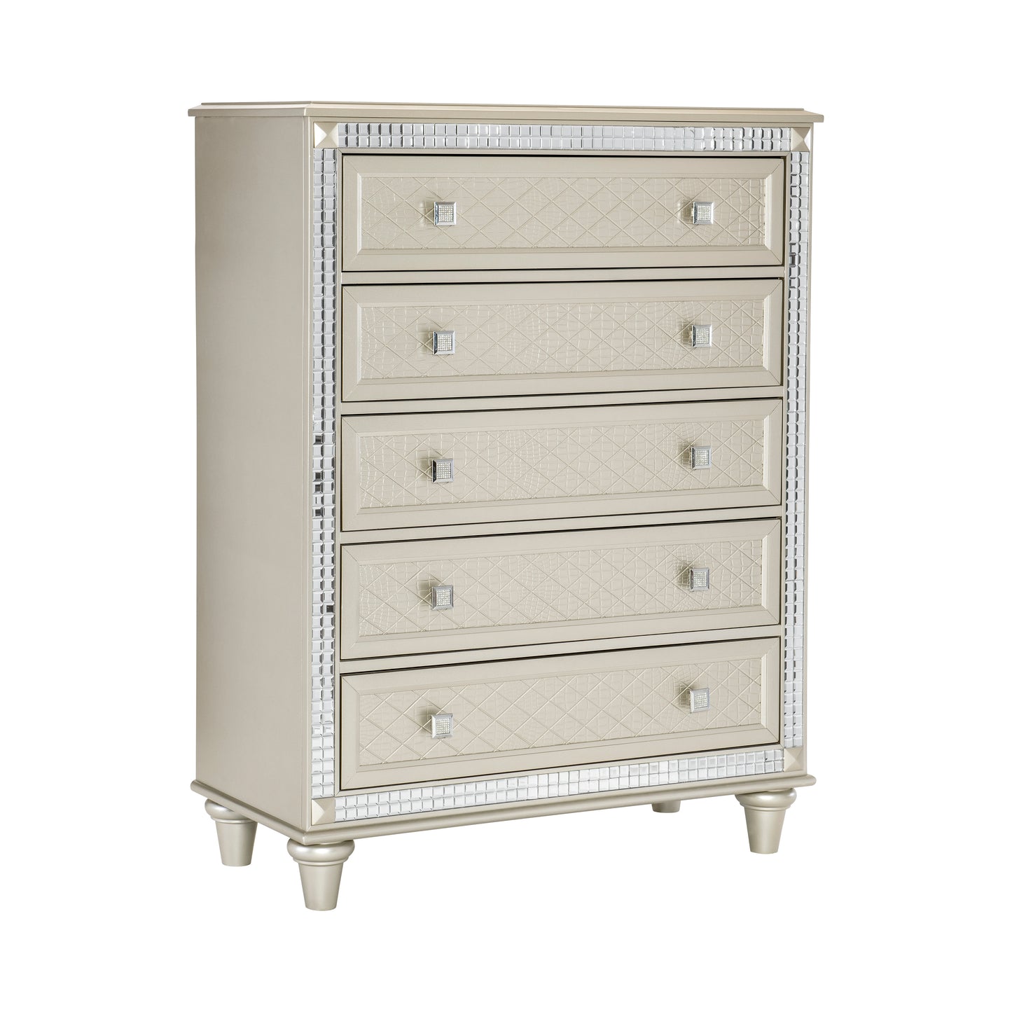 Homelegance Chest Juliette Champagne Finish with Mirror Trim 5844-9