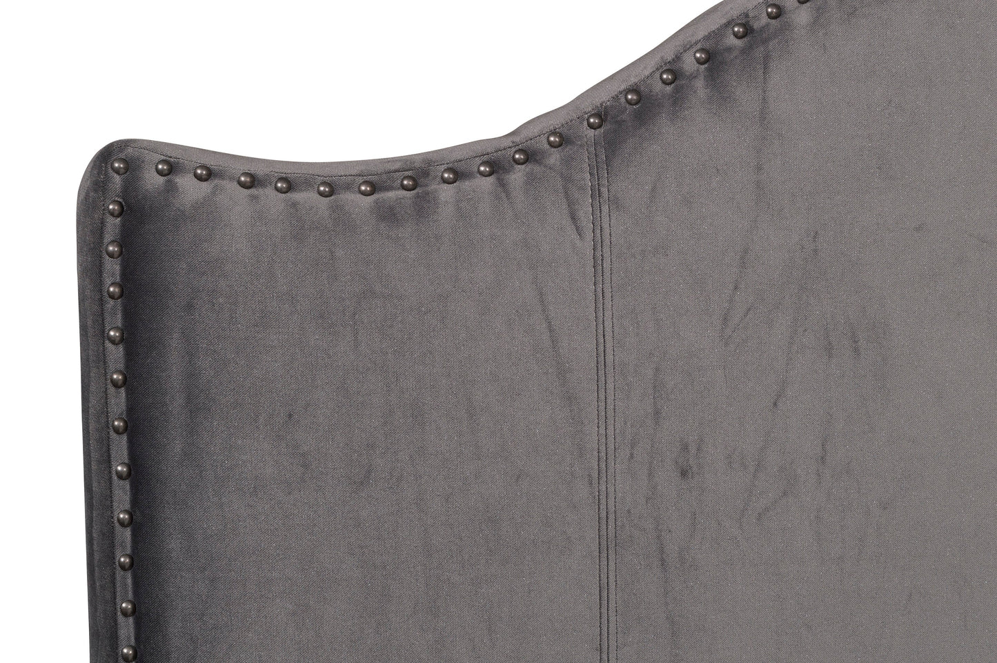 Homelegance Queen Bed Carlow Gray Velvet Elegant Design 5874GY-1