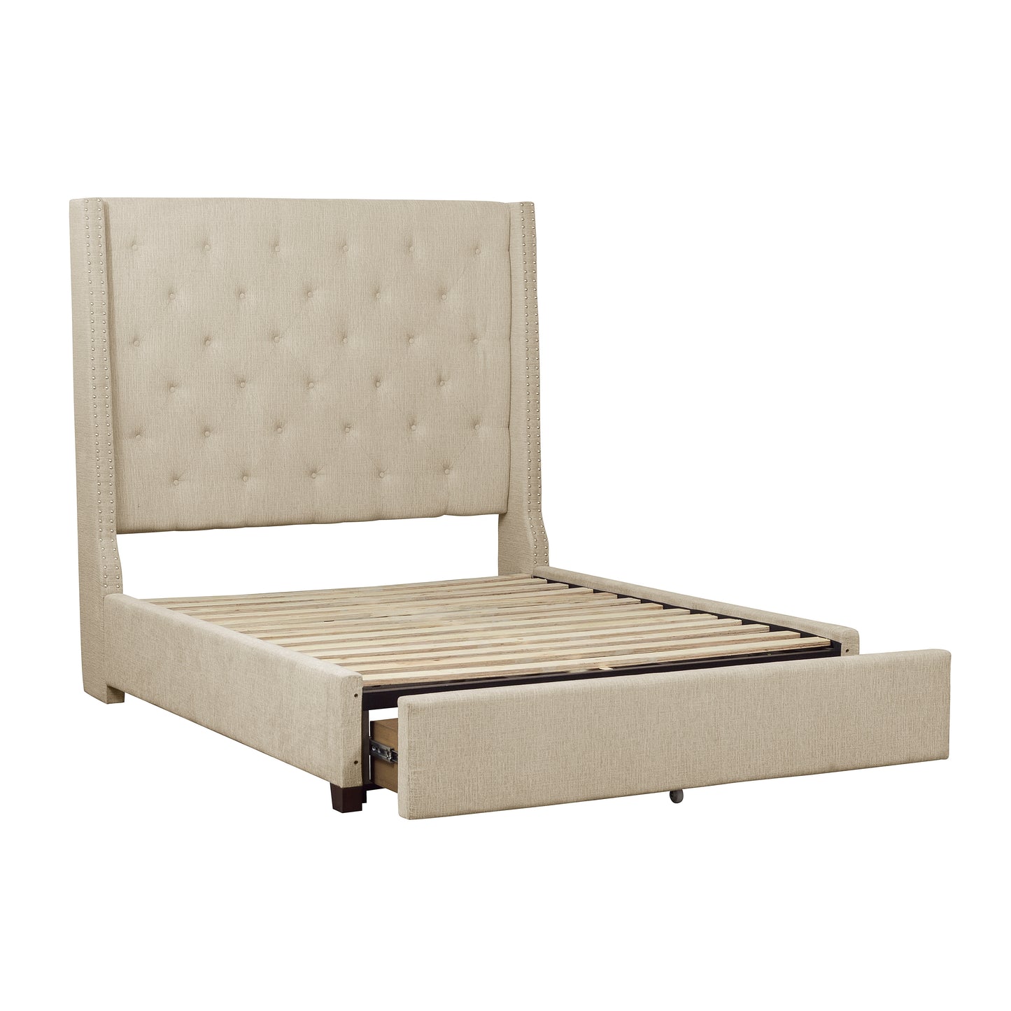 Homelegance Fairborn Queen Bed Beige with Storage Drawers 5877BE-1DW