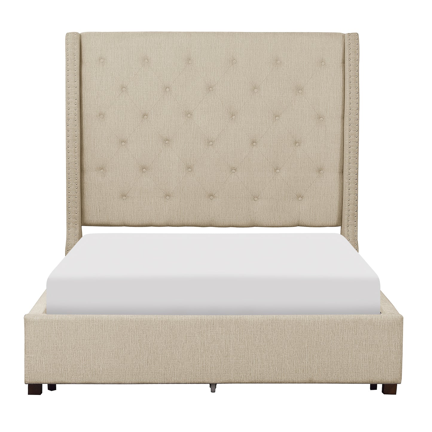 Homelegance Fairborn Queen Bed Beige with Storage Drawers 5877BE-1DW
