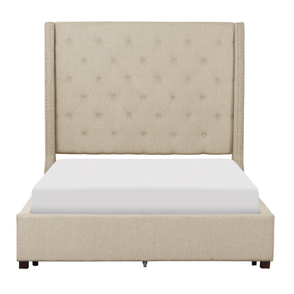 Homelegance Fairborn Queen Bed Beige with Storage Drawers 5877BE-1DW