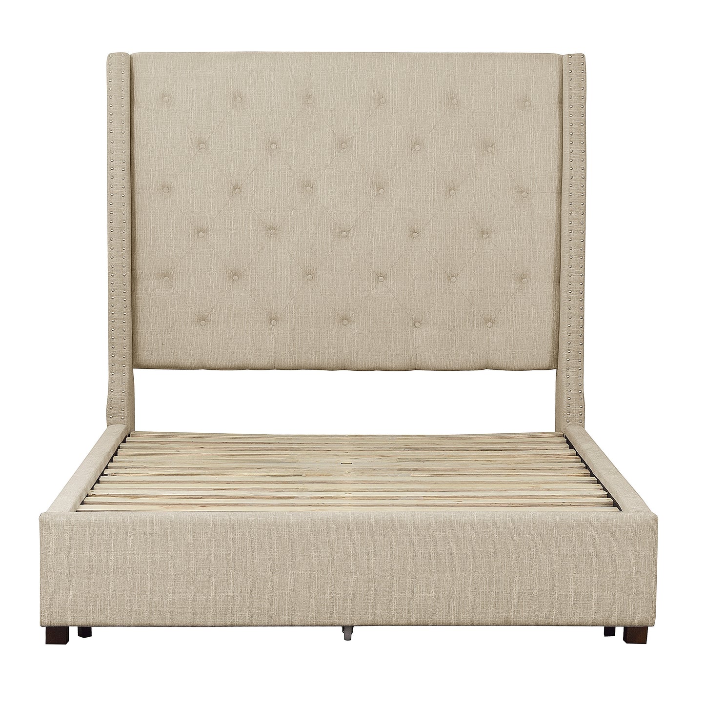 Homelegance Fairborn Queen Bed Beige with Storage Drawers 5877BE-1DW