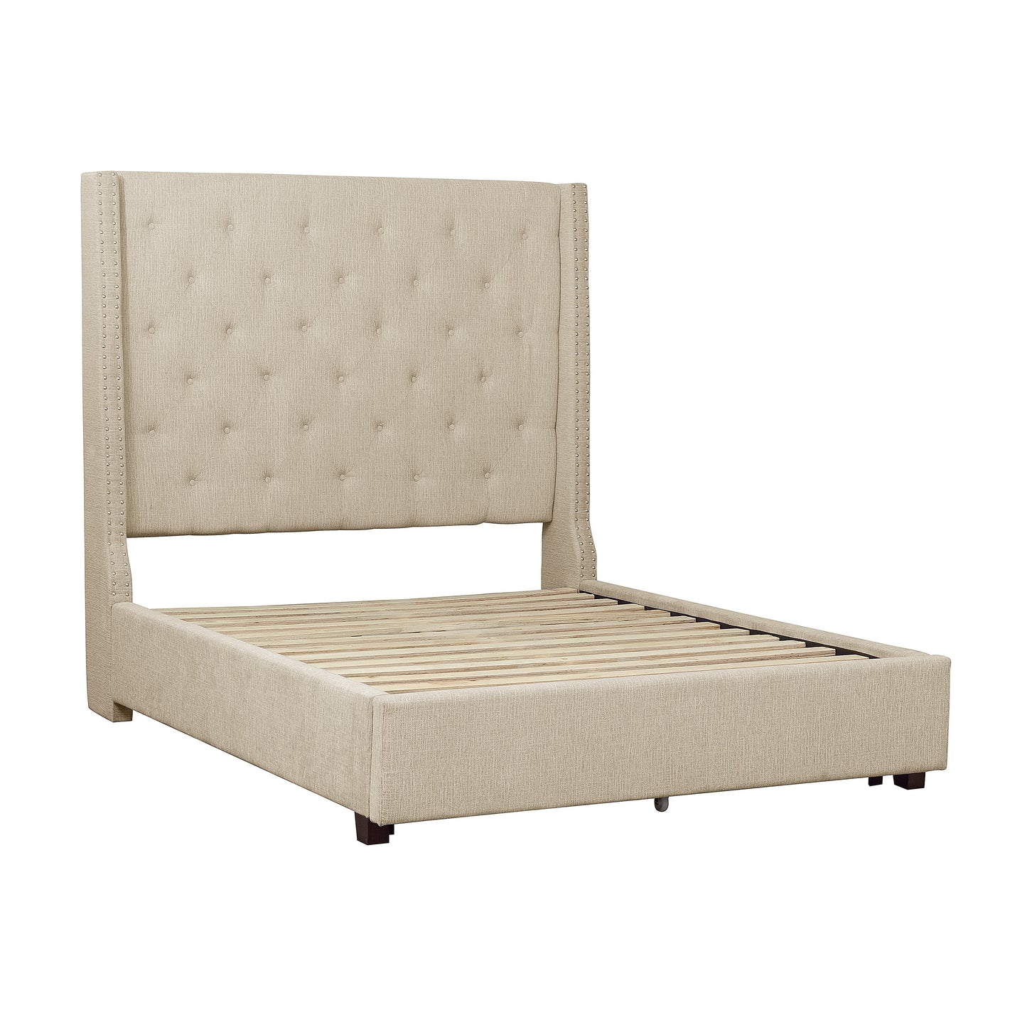 Homelegance Fairborn Queen Bed Beige with Storage Drawers 5877BE-1DW