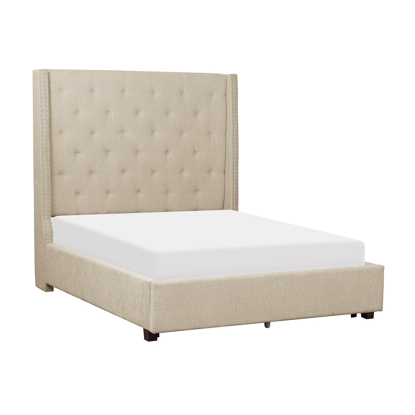 Homelegance Fairborn Queen Bed Beige with Storage Drawers 5877BE-1DW