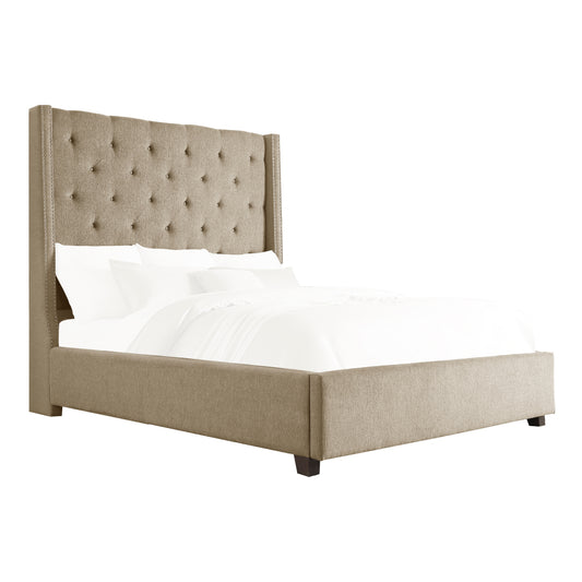 Homelegance Queen Bed Fairborn Brown Upholstery Elegant Design 5877BR-1