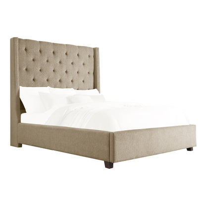 Homelegance Queen Bed Fairborn Brown Fabric with Storage 5877BR-1DW