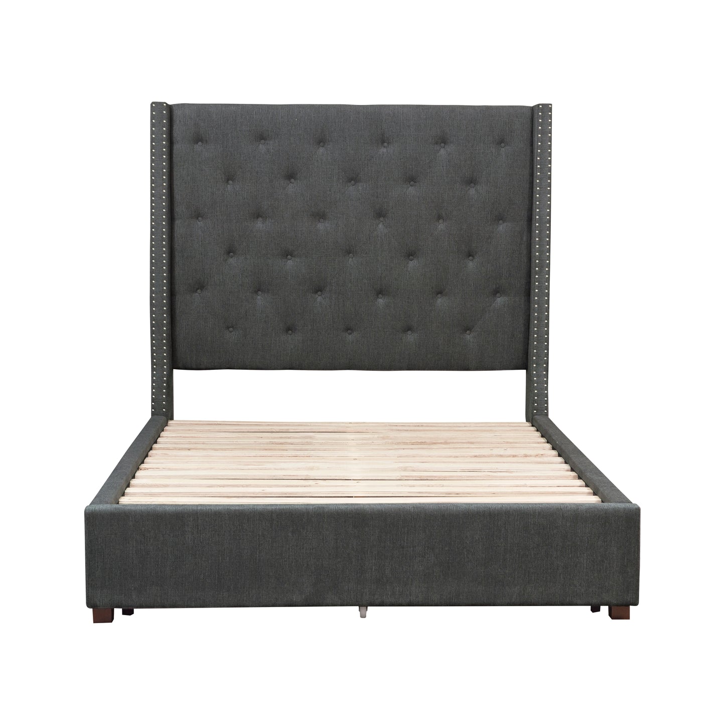 Homelegance Queen Bed Fairborn Gray Upholstery 5877GY-1