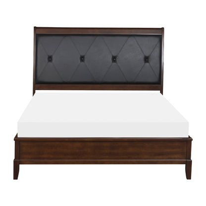 Homelegance Queen Bed Cotterill Dark Cherry Finish 1730-1