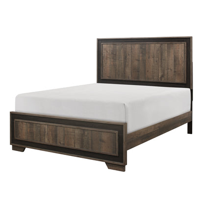 Homelegance Queen Bed Ellendale Rustic Mahogany Dark Ebony Finish 1695-1