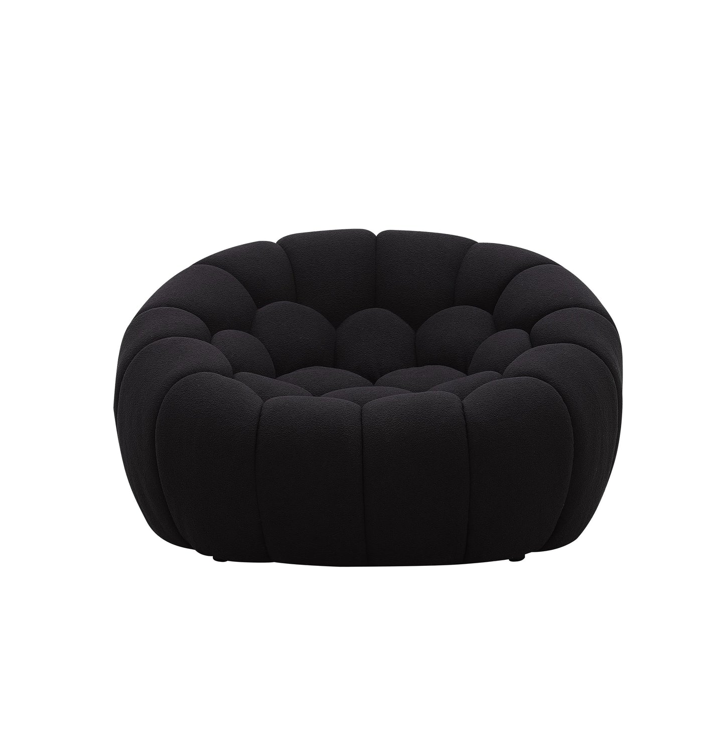 Divani Casa Yolonda Modern Curved Black Fabric Chair