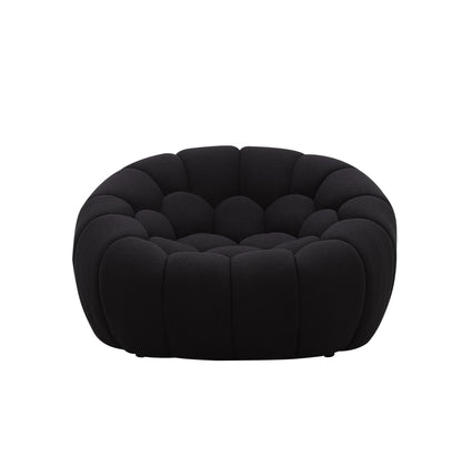 Divani Casa Yolonda Modern Curved Black Fabric Chair