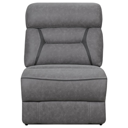 Higgins Upholstered Armless Chair Grey