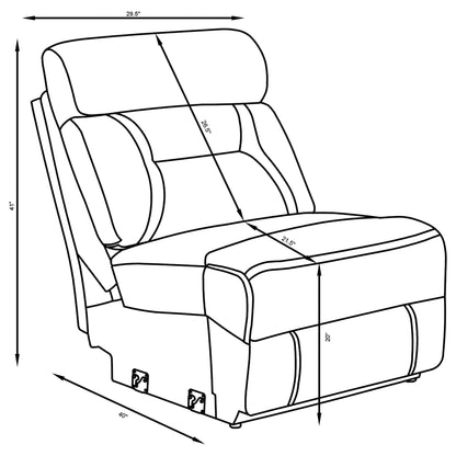 Higgins Upholstered Armless Chair Grey