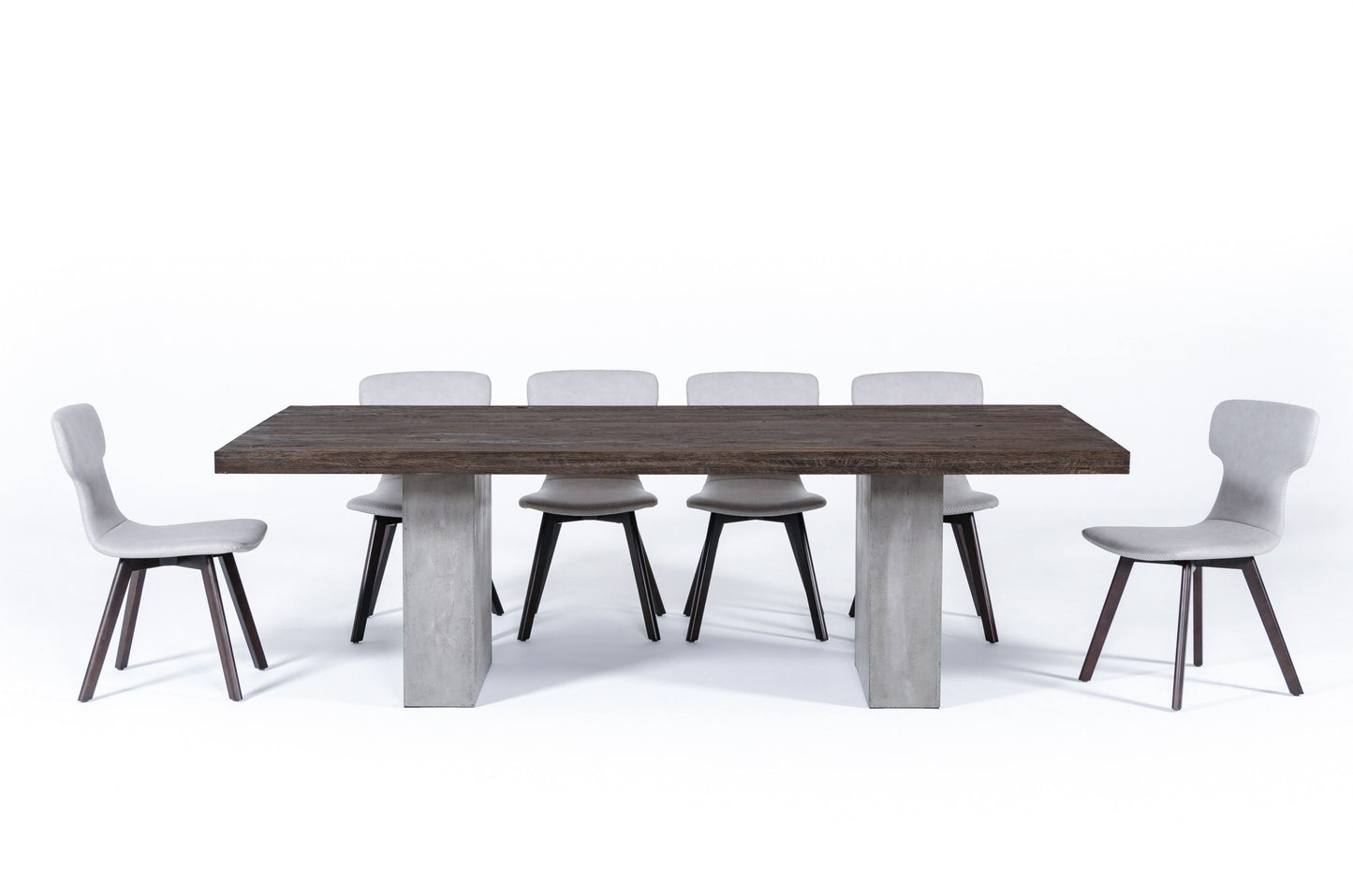 Modrest Renzo Modern Oak and Concrete 94" Dining Table