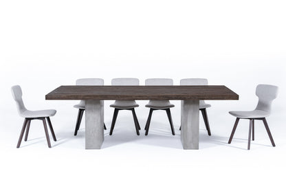 Modrest Renzo Modern Oak and Concrete 94" Dining Table
