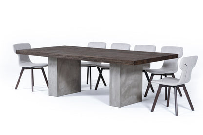 Modrest Renzo Modern Oak and Concrete 94" Dining Table