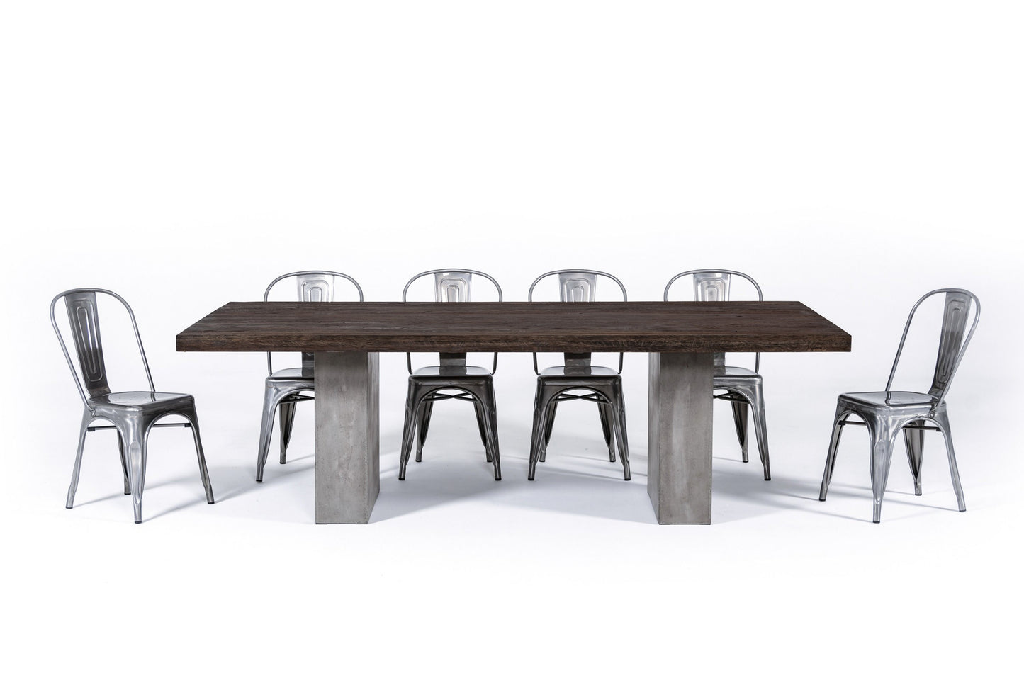 Modrest Renzo Modern Oak and Concrete 94" Dining Table