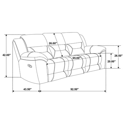 Gilson 3-piece Chenille Upholstered Sofa Set Grey