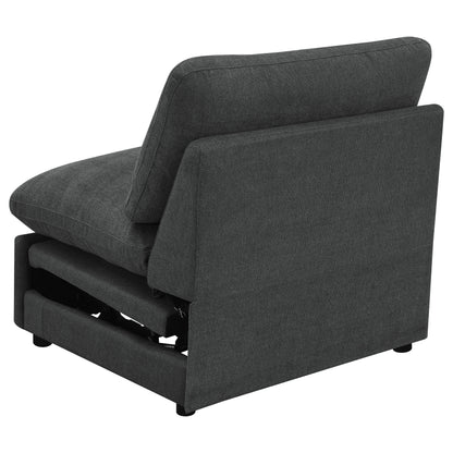 Collins Modular Power Armless Recliner Dark Grey