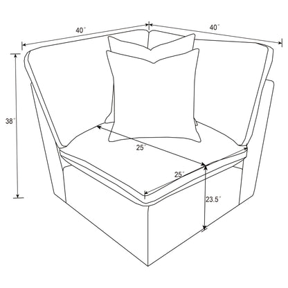 Collins Modular Corner Chair Grey