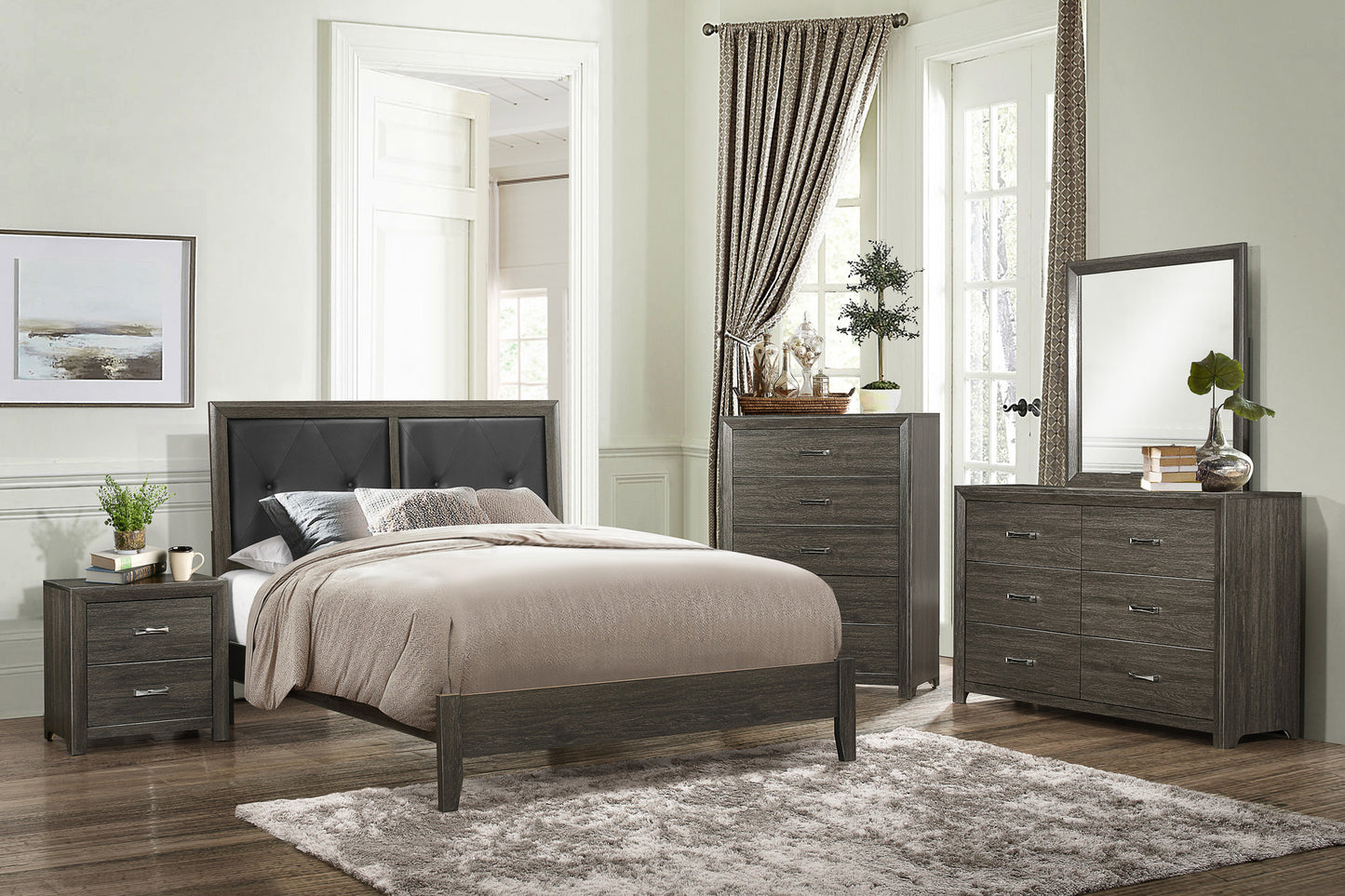 Homelegance Chest Edina Dark Gray Finish 2145NP-9