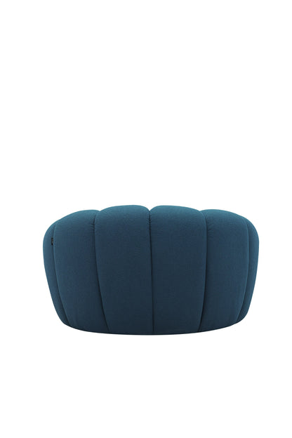 Divani Casa Yolonda Modern Curved Dark Teal Fabric Chair