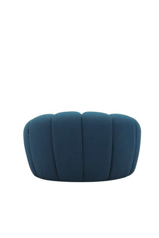 Divani Casa Yolonda Modern Curved Dark Teal Fabric Chair
