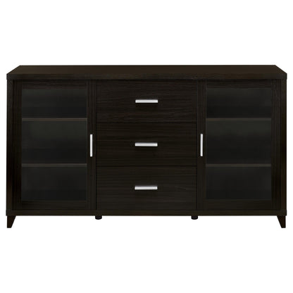 Lewes 2-door Engineered Wood 60" TV Stand Cappuccino