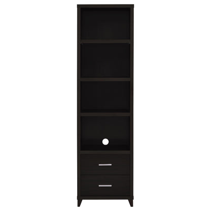Lewes 4-shelf Engineered Wood Media Tower Cappuccino