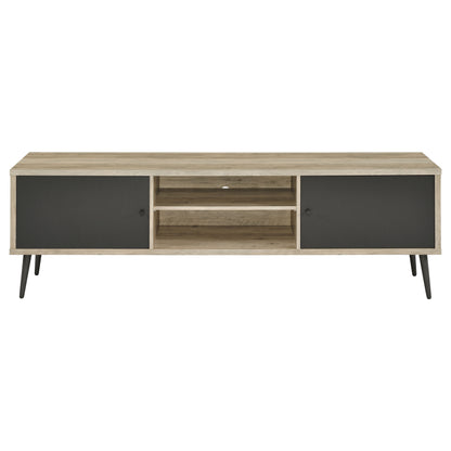 Allie 2-door Engineered Wood 71" TV Stand Distressed Pine