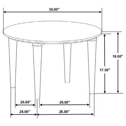 Aldis Round Marble Top Coffee Table White and Natural