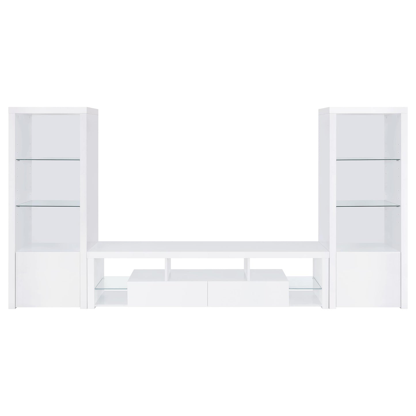 Jude 3-piece 71" TV Entertainment Center White High Gloss