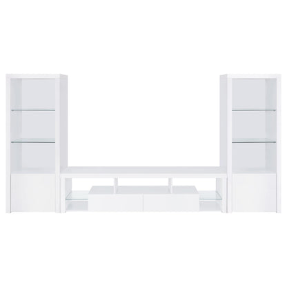 Jude 3-piece 71" TV Entertainment Center White High Gloss