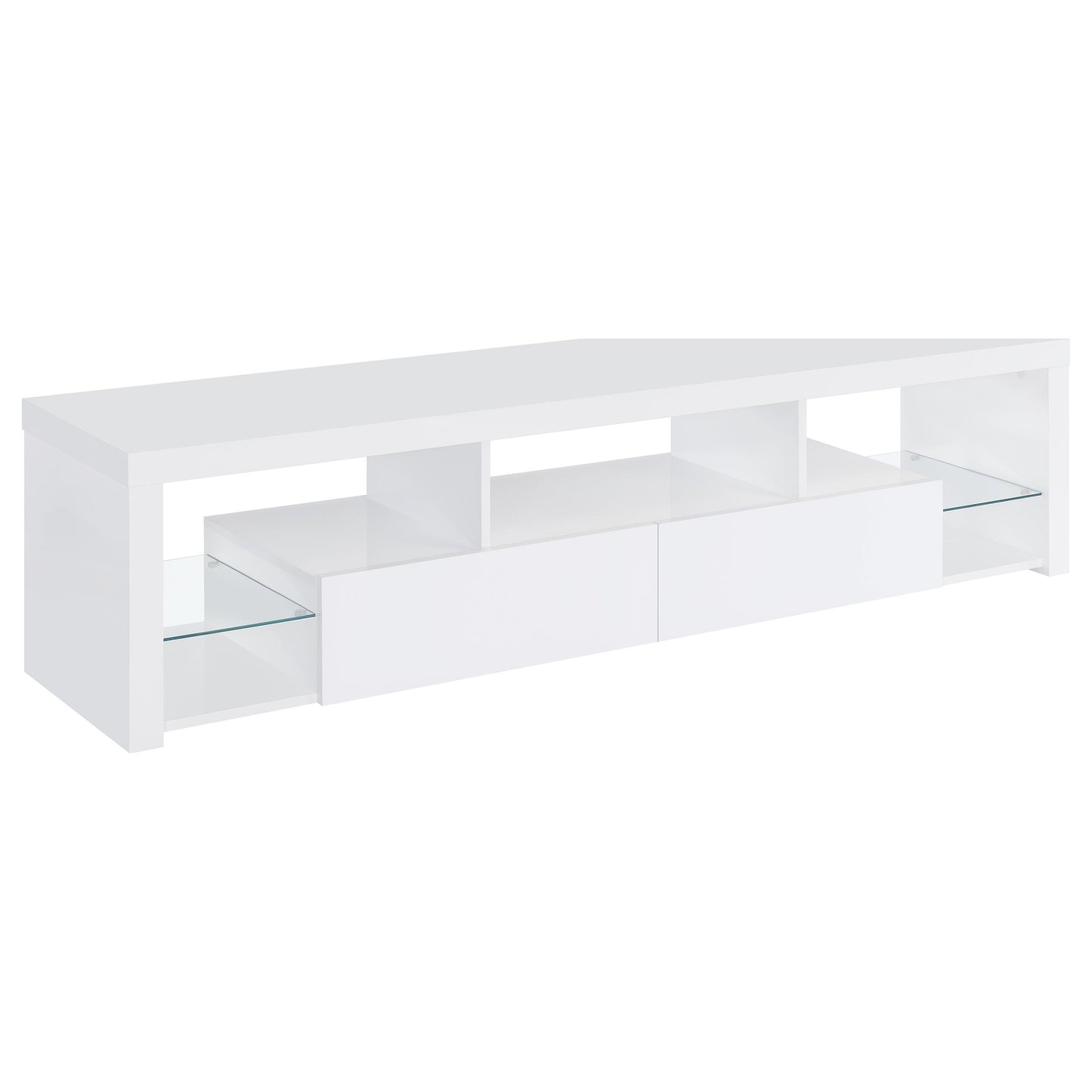 Jude 3-piece 71" TV Entertainment Center White High Gloss