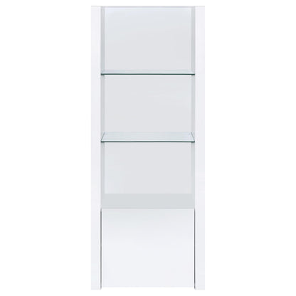 Jude 3-shelf Engineered Wood Media Tower High Gloss White