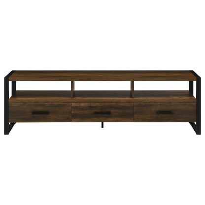 James 3-drawer Engineered Wood 71" TV Stand Dark Pine