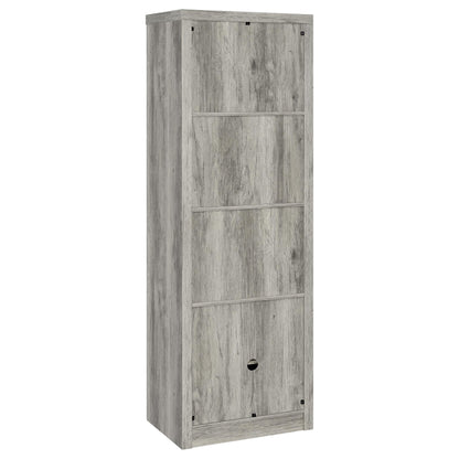 Burke 3-shelf Engineered Wood Media Tower Grey Driftwood