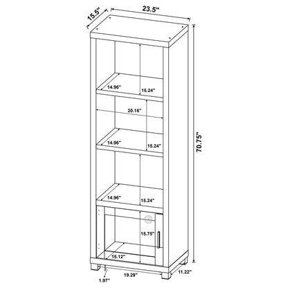Sachin 3-shelf Engineered Wood Media Tower Dark Pine