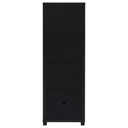Jupiter 3-shelf Engineered Wood Media Tower Black