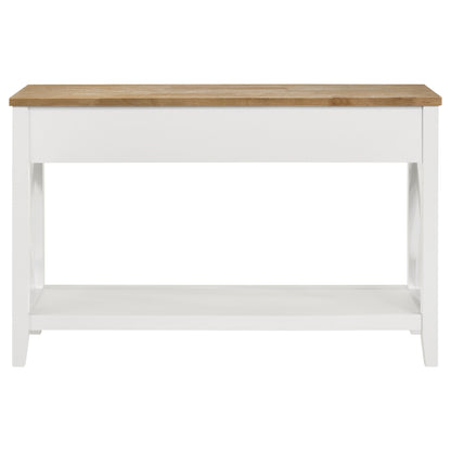 Hollis 2-drawer Wood Entryway Console Table Brown and White