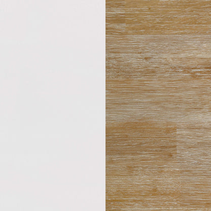 Hollis 4-shelf Wood Media Tower with Drawers Brown and White