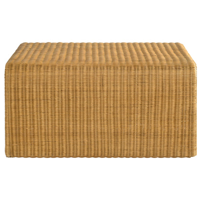 Juanita Square Woven Rattan Coffee Table Natural