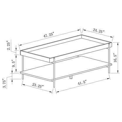 Fallon Rectangular Engineered Wood Coffee Table Light Brown