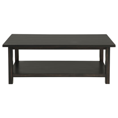 Payne Wood Coffee Table with Shelf Java