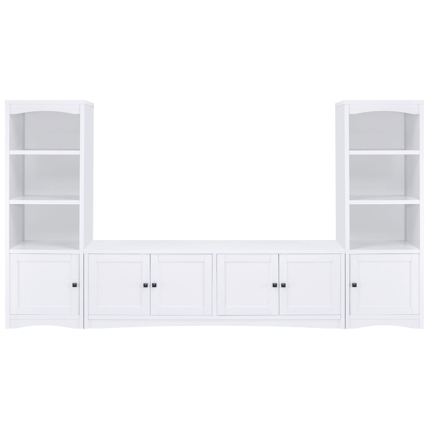 Laughlin 3-shelf Engineered Wood Media Tower White