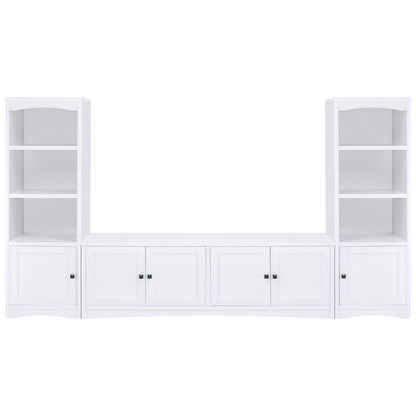 Laughlin 3-shelf Engineered Wood Media Tower White