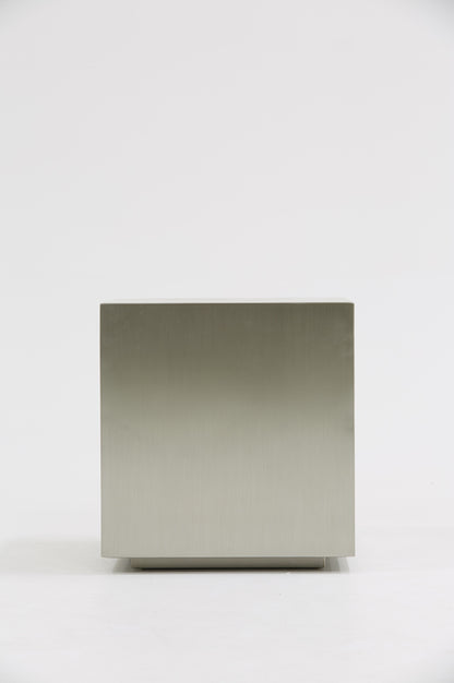 Modrest Anvil Modern Brushed Stainless Steel End Table