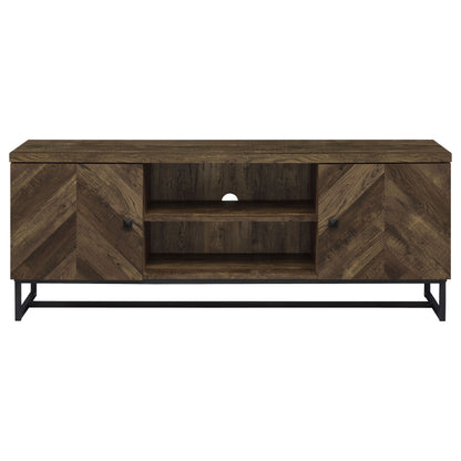 Myles 2-door Engineered Wood 60" TV Stand Rustic Oak