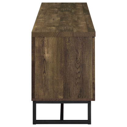 Myles 2-door Engineered Wood 60" TV Stand Rustic Oak